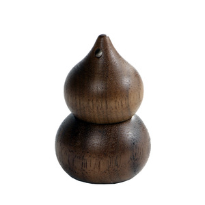 Black Walnut <b>Gourd</b> Rolling <b>Bottle</b> Essential Oil Aroma <b>Bottle</b> Car-mounted Wooden Pendant Custom Processing - Product Image 2