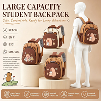 Sacs d'école pour enfants, sac à dos durable en nylon résistant à l'eau, motif dessin animé, conception personnalisée OEM ODM, commande en gros, sac à dos, sac à main