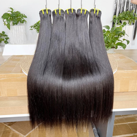 Lot en gros de Cheveux Humains Naturels Remy Vietnamiens de Haute Qualité, 100% Bruts, Double Trame, Sans Chute ni Nœuds, pour Tissage et Extensions