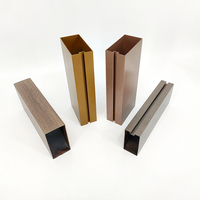 Prix de gros : Baffle en aluminium en forme de U pour les achats de grands projets, tube carré en aluminium étanche et résistant à la corrosion
