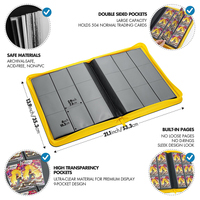 Classeur à cartes personnalisé, 9 poches, chargement latéral 504, collection de cartes de sport, pour porte-cartes Yugioh Tcg