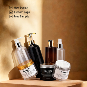 Envases para el Cuidado de la Piel, Frascos de Plástico PET Vacíos de 3oz, 4oz, 6oz y 8oz para Suero, Aceite Capilar, Aceite Corporal y Cosméticos, con Tapa Dorada - Product Image 1