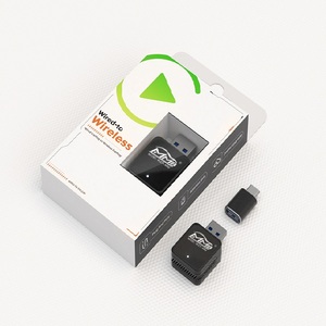Adaptador Inalámbrico CarPlay 2 en 1, Gran Oferta 2024 - Convierte <span class=keywords><strong>de</strong></span> Cableado <span class=keywords><strong>a</strong></span> Inalámbrico para iPhone y Android, WiFi/Bluetooth, Conexión Plug & Play - Product Image 1
