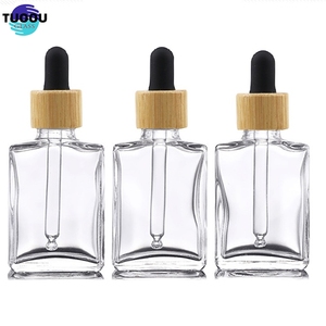 Carré plat Transparent peut traiter la couleur verre compte-gouttes essence bouteille d'huile essentielle - Product Image 1