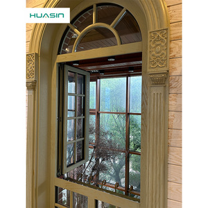 <span class=keywords><strong>Finestra</strong></span> <span class=keywords><strong>in</strong></span> Alluminio e <span class=keywords><strong>Legno</strong></span> Stile Europeo Personalizzata Huasin, <span class=keywords><strong>Finestra</strong></span> a Doppia Anta con Design Decorativo a Griglia - Product Image 4