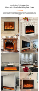 Cheminée électrique encastrée à économie d'énergie 100-370W, couleur de flamme réglable, flamme LED charbon, thermostat, chauffage, décoration intérieure - Product Image 6
