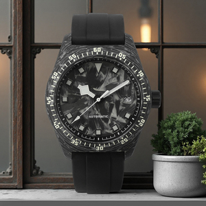 Montre mécanique automatique en fibre de carbone pour homme, montre-bracelet de luxe avec bracelet en silicone et logo personnalisé, fabricant OEM ODM - Product Image 6