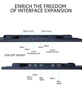 16-inch xách tay Ultra HD 4K Màn hình Kép màn hình gam màu cao với Loại C Giao diện có thể gập lại thiết kế cho các game thủ thiết kế - Product Image 5