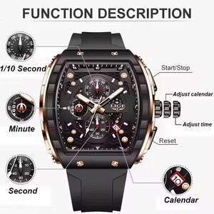 Nuevo Reloj LIGE 89148 Cuadrado para Hombre, Deportivo y de Negocios, Resistente al Agua, de Cuarzo, Cronógrafo Casual de Pulsera, Montre Homme - Product Image 6