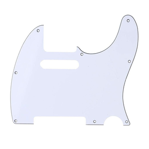 Tùy chỉnh 3ply Trắng Đầu tấm <span class=keywords><strong>SG</strong></span> Guitar Pickguard cho guitar điện thay thế - Product Image 3