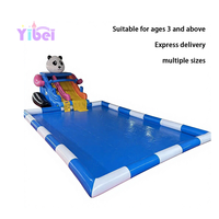 Toboggan aquatique gonflable géant en PVC pour enfants, idéal pour les jeux aquatiques en extérieur, les amusements d'été en famille dans la cour, avec certificat CE