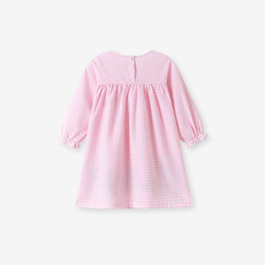 Petites filles robe manches longues col rond <span class=keywords><strong>dessin</strong></span> <span class=keywords><strong>animé</strong></span> cerf de noël broderie robe douce <span class=keywords><strong>pour</strong></span> 2-7Y - Product Image 3