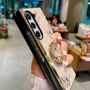 Ốp điện thoại Samsung <span class=keywords><strong>Galaxy</strong></span> Z Fold 6 Fold5 5G Fold4 Fold3 cao cấp, chống sốc, kèm giá đỡ hình con bướm - Product Image 3