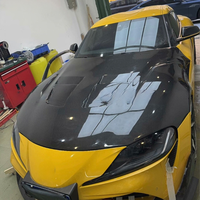 Capots de moteur modifiés en fibre de carbone véritable de haute qualité 2019+ pour Toyota Supra A90 A91