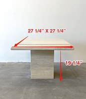 Travertin italien Beige Table basse Table à thé Table d'appoint pour salon meubles romains