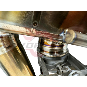 Système d'échappement Catback Vortex haute performance, finition bleu brûlé, épaisseur 1,2 mm, alliage de titane, adaptable à Audi RS6 RS7 - Product Image 6