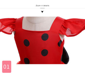 <span class=keywords><strong>2025</strong></span>艾尔莎安娜白雪公主礼服生日派对索菲亚美女长发公主飘动红色圆点公主礼服万圣节 - Product Image 3