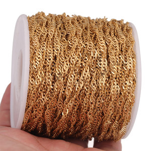 Wholesale 1.5-2.5MM Stainless Steel Water Wave <b>Necklace</b> <b>Chain</b> for DIY Handmade Anklets & Jewelry Accessories - Product Image 5