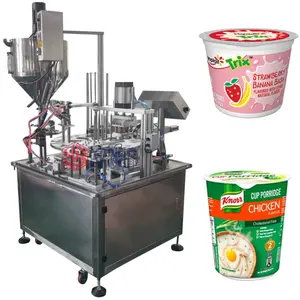 YB-FBJ Automatic 2 Nozzles Yogurt Milk Filling and Sealing Machine Sauce Honey Cup Filling and Packing Machine