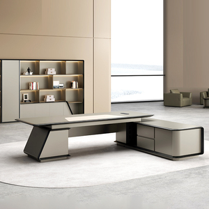 CEO sang trọng Thiết kế Hiện Đại Văn phòng điều hành Bàn đồ nội thất bàn Ông Chủ bàn hiện đại Thiết kế bằng gỗ văn phòng bàn máy tính bàn - Product Image 3