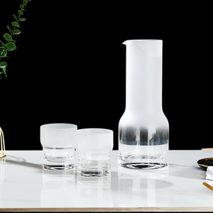 Ensemble de carafe en verre transparent trois pièces de niveau d'apparence élevé Carafe Bouilloire Tasse pour vin Whisky Vaisselle pour vivre - Product Image 5