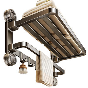 Juego de accesorios de baño Blue Vine, estante de almacenamiento rectangular de acero inoxidable con ventosa para montaje en pared, prevención de corrosión - Product Image 5