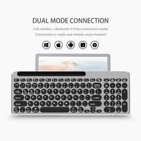 Clavier sans fil Bluetooth silencieux, rechargeable, ultra-plat, taille standard, 99 touches, avec pavé numérique