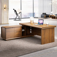 Escritorio Ejecutivo de Madera Sólida de Lujo Italiano Moderno, Ecológico, Fácil de Montar, Ligero, para Uso Comercial, Muebles de Oficina