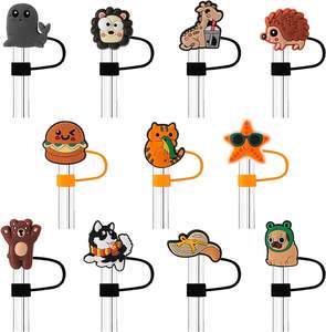 <span class=keywords><strong>Diferentes</strong></span> <span class=keywords><strong>tapas</strong></span> de paja <span class=keywords><strong>para</strong></span> vasos, <span class=keywords><strong>tapas</strong></span> de puntas de paja reutilizables a prueba de polvo de 10mm, Protector de paja de PVC a granel <span class=keywords><strong>para</strong></span> regalos de fiesta - Product Image 6