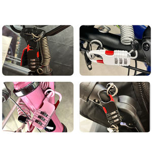 Serrure polyvalente à câble métallique haute sécurité 3 chiffres combinaison vélo moto casque <span class=keywords><strong>pliant</strong></span> serrure de vélo - Product Image 4