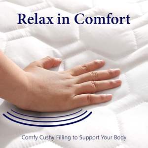 卸売低刺激性ソフト中空コットン充填マットレスカバーキルティング防水マットレスパッド - Product Image 5