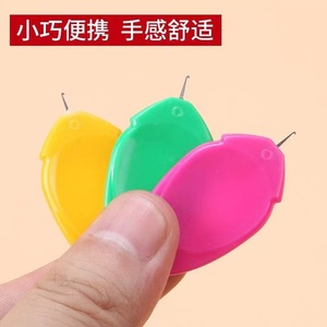 Colorful Plastic Thumb <b>Needle</b> <b>Threader</b> Oval Shape Sewing Accessory For Cross Stitch Needlework Tool - Product Image 5