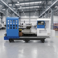 Tour CNC horizontal à lit plat de bonne qualité pour le tournage de métaux, machine à un seul broche pour abat-jour - Prix