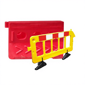Barriera Mobile di Avvertimento, Recinzione Temporanea per Cantieri <span class=keywords><strong>Stradali</strong></span>, Ingegneria Municipale, Isolamento Anti-Collisione Riempibile con Acqua - Product Image 1