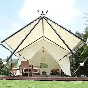 Wholesale Custom Waterproof Canvas Glamping Campsite Safari Tents Resort For Sale