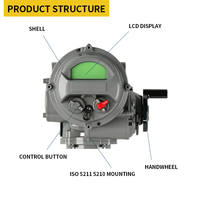 Actuador Eléctrico Inteligente de Giro Parcial, Eléctrico-Mecánico, Doble Límite, AC380V 50Hz para Control de Válvulas Industriales