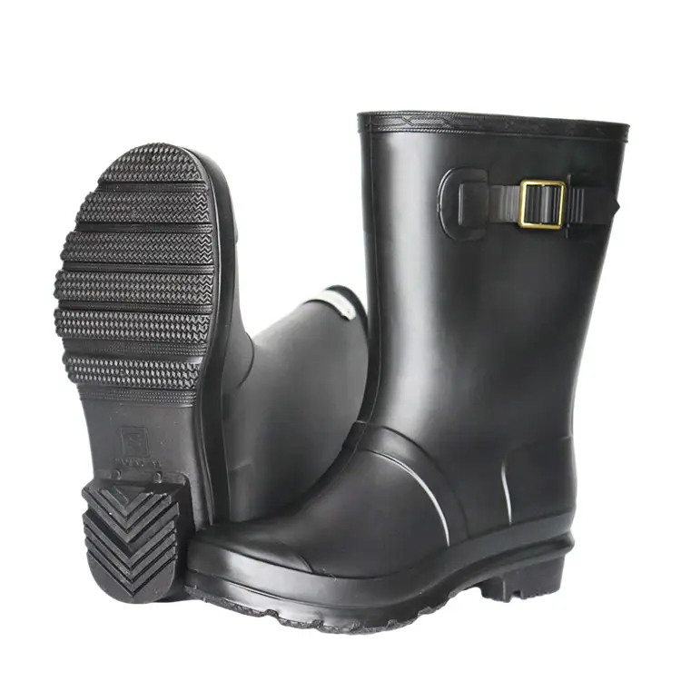 Custom Logo Women Water Proof Anti Slip Outdoor Work Daily Wear Fashion Comfortable Soft Pvc Rain Boots