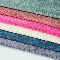 Custom Wholesale 320gsm Double Sided Roll by the Yard Absorbent Soft 100% Cotton Terry Towelling Fabric Towel Cloth for Bathrobe