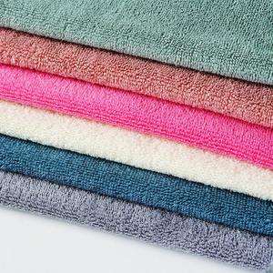 Özel toptan 320gsm çift taraflı rulo tarafından Yard emici yumuşak % 100% pamuk havlu havlu kumaş havlu bez bornoz - Product Image 3