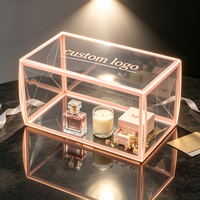 Boîte de protection transparente en PET recyclable sur mesure, petite boîte d'emballage transparente pour bougies, parfums et articles cadeaux