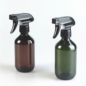 Bouteille pulvérisateur d'eau en plastique PET ambré/vert de haute qualité, populaire, 300ml, 400ml, 500ml, avec bouchon déclencheur noir à large ouverture de 28mm - Product Image 6