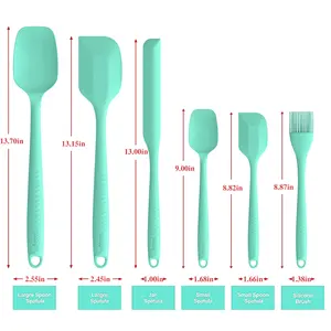Silicone Spatula Set Of 6 Heat Resistant 600 Food Scraper For Baking Cooking Mixing Scraping Nonstick Cookware Kitchen