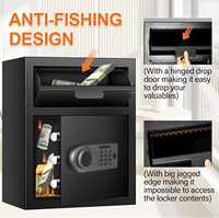 Coffre-fort AL-2014F CHUANWEI avec serrure à clé, empreinte digitale numérique, accès par application Tuya, antivol, en acier au carbone, personnalisable, pour bureau
