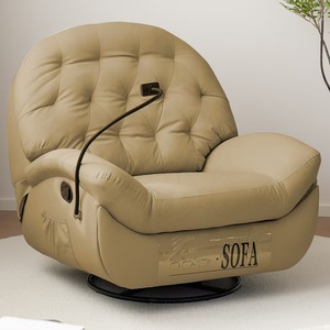 Sofá Reclinable de Cuero Moderno Italiano, Sillón Reclinable con Espuma de Alta Densidad para Uso en Hoteles - Product Image 4