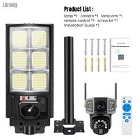 Caméra de Sécurité Solaire Extérieure pour Maison et Hôtel avec Contrôle APP, CCTV 5MP IP65 4G Tout-en-un, Lampadaire Solaire LED avec Caméra