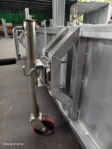 Conteneur de stockage en acier galvanisé robuste avec roues, grande boîte à palettes métallique mobile industrielle pour la logistique d'entrepôt - Product Image 5