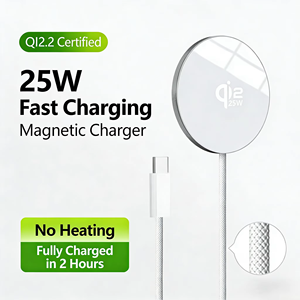 Base de Carga Inalámbrica Magnética de 25 W, <span class=keywords><strong>Cargador</strong></span> Inalámbrico Qi2.2 <span class=keywords><strong>para</strong></span> Relojes Inteligentes y Teléfonos Celulares - Product Image 1