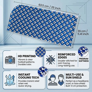 Serviette à capuche rafraîchissante personnalisée <span class=keywords><strong>pour</strong></span> le football, séchage rapide, protection solaire, <span class=keywords><strong>pour</strong></span> la Coupe du Monde, <span class=keywords><strong>cadeau</strong></span> promotionnel sportif, vente en gros - Product Image 3