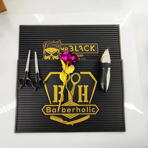 Customizable <b>Silicone</b> PVC Barber <b>Tool</b> Mat Rubber Salon Station Mat Non Slip Heat Resistant Clipper Pad Styling Workstation Mat - Product Image 6