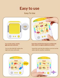 Tableta Fonética sin Pantalla para Niños de 3 a 5 Años, 30 Tarjetas Interactivas, Preguntas y Respuestas + Música, Juguete Educativo - Product Image 2